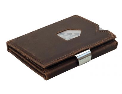 Kožená peněženka EXENTRI nubuck brown RFID